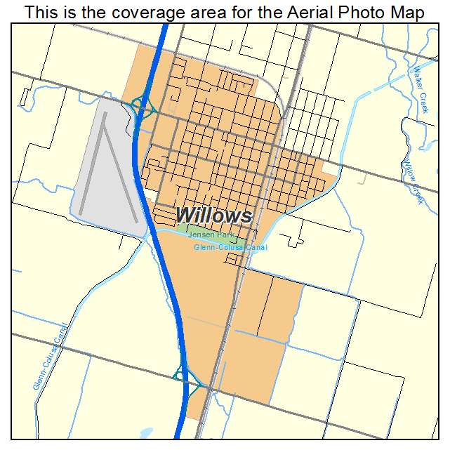 Willows, CA location map 