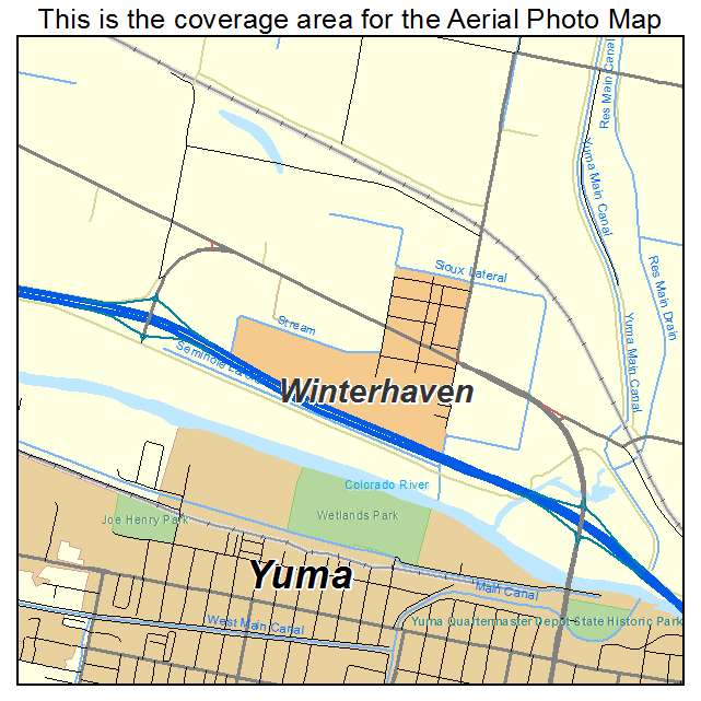 Winterhaven, CA location map 