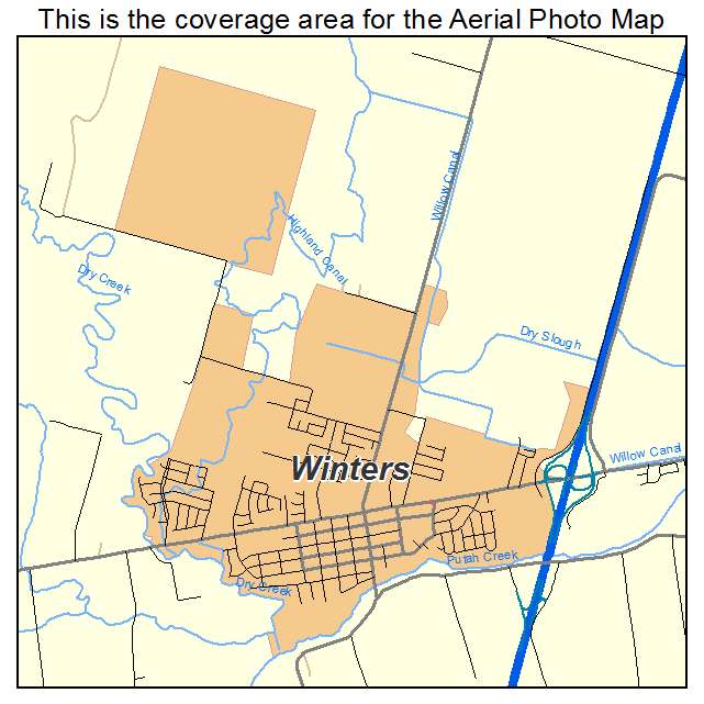 Winters, CA location map 