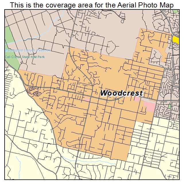 Woodcrest, CA location map 