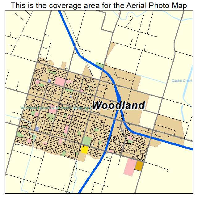 Woodland, CA location map 