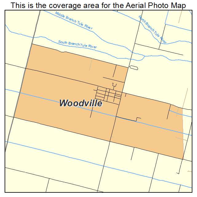 Woodville, CA location map 