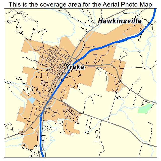 Yreka, CA location map 