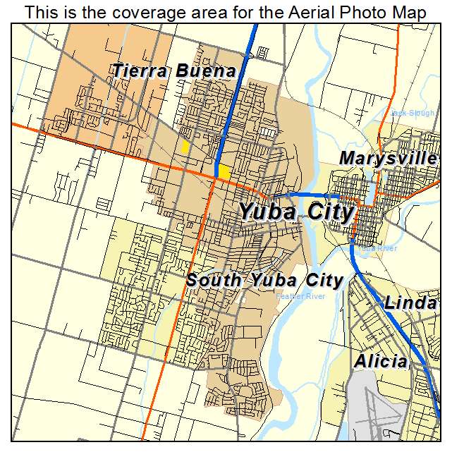 Yuba City, CA location map 