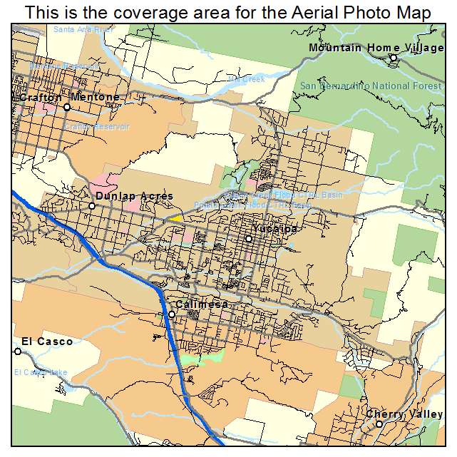 Yucaipa, CA location map 