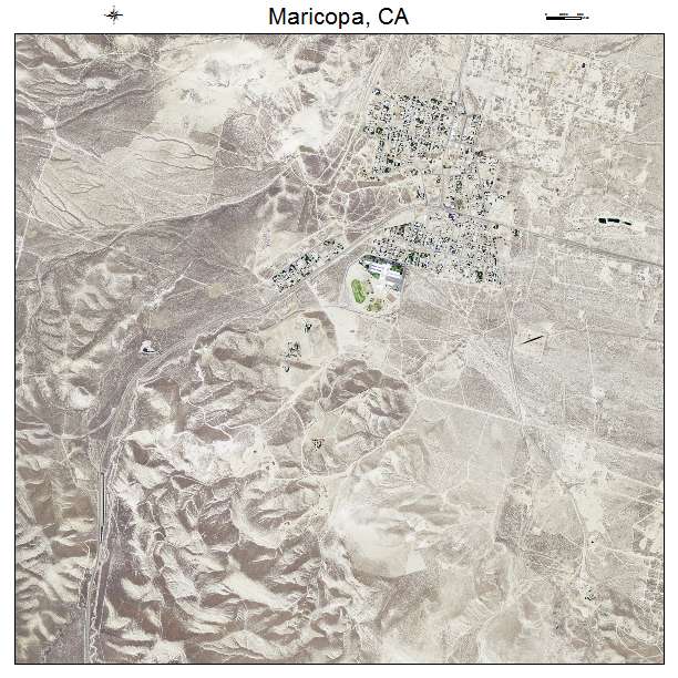 Maricopa, CA air photo map