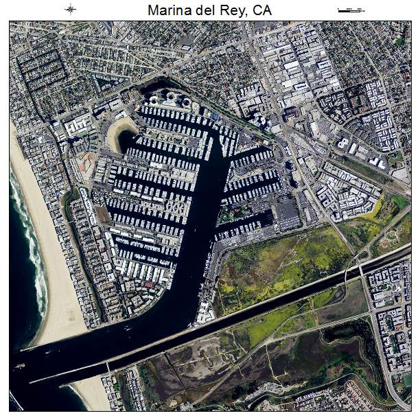 Marina del Rey, CA air photo map