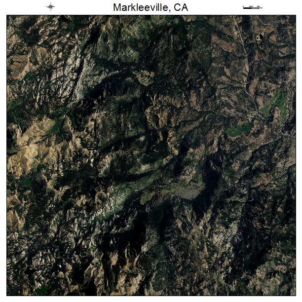 Markleeville, CA air photo map