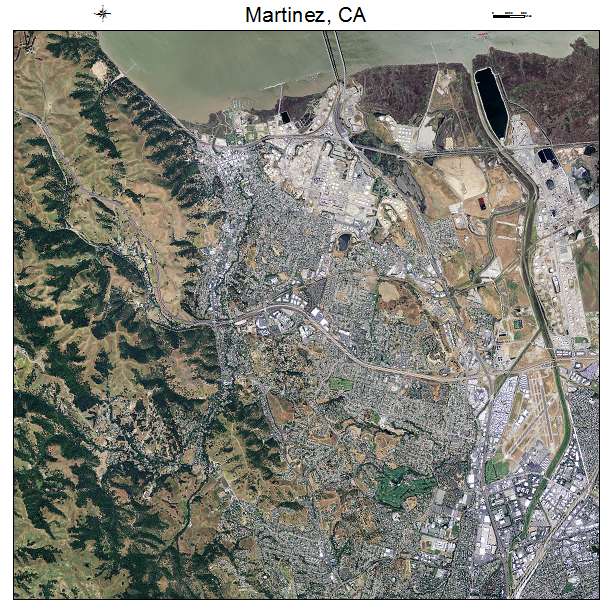 Martinez, CA air photo map