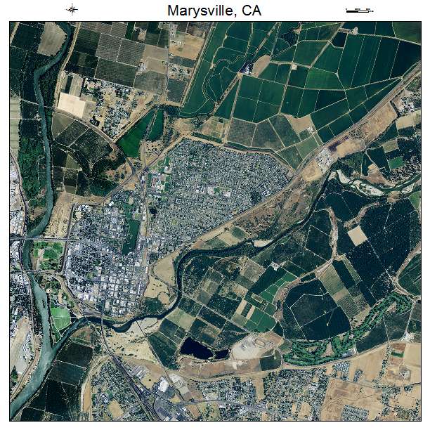 Marysville, CA air photo map