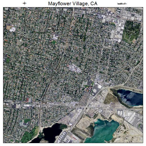 Mayflower Village, CA air photo map