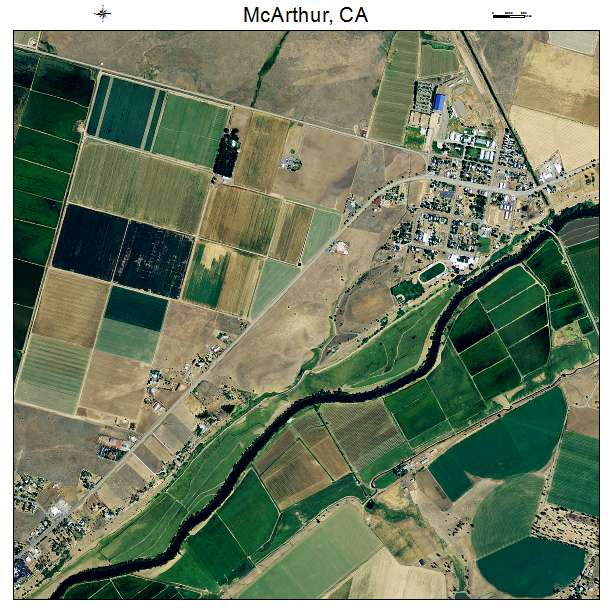 McArthur, CA air photo map