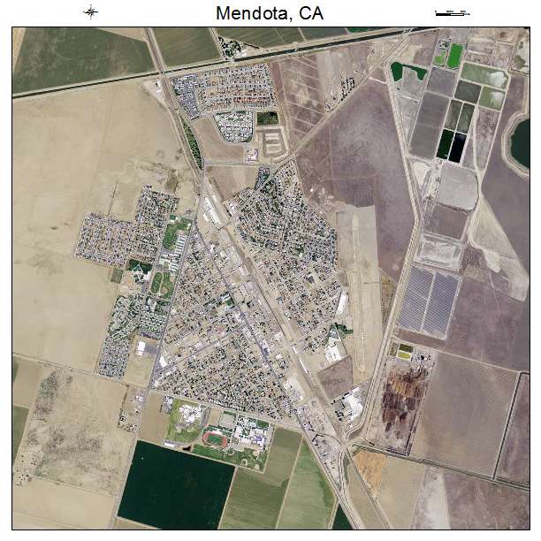 Mendota, CA air photo map