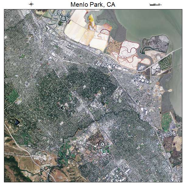 Menlo Park, CA air photo map