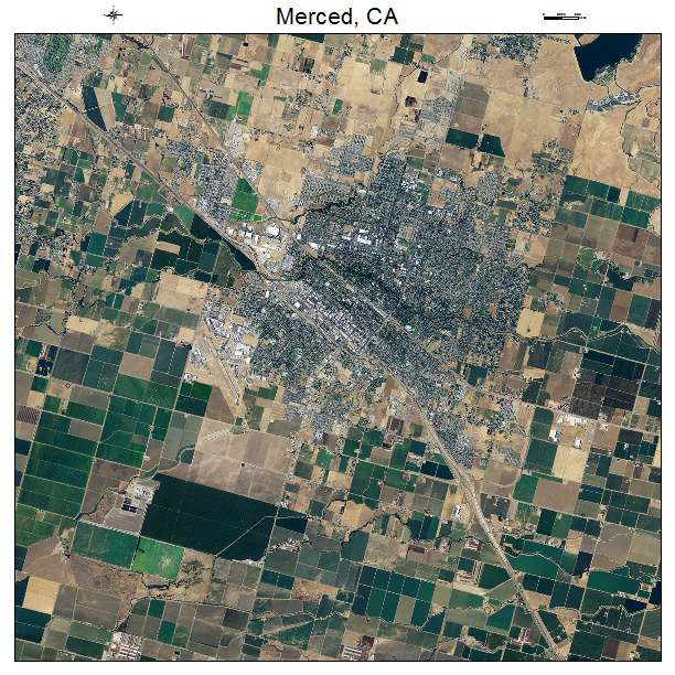 Merced, CA air photo map