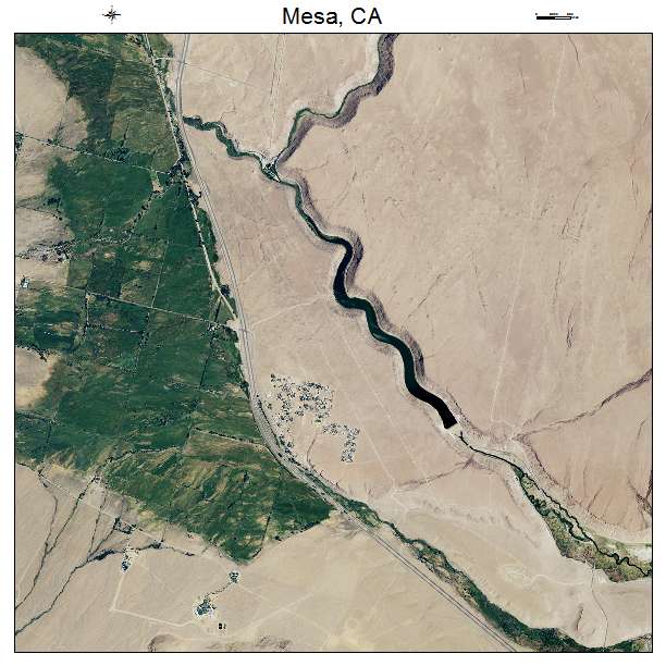 Mesa, CA air photo map