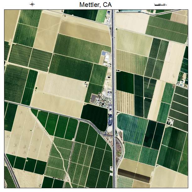 Mettler, CA air photo map