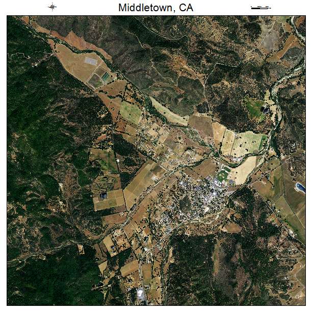 Middletown, CA air photo map