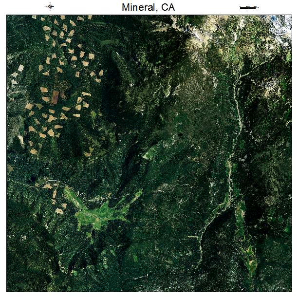 Mineral, CA air photo map