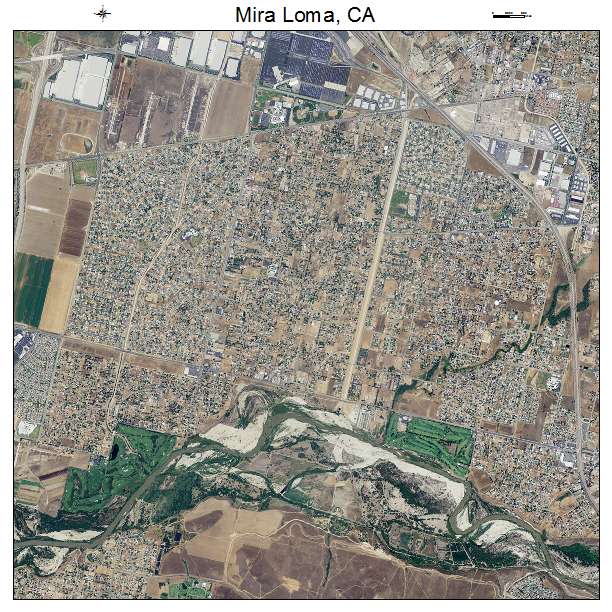 Mira Loma, CA air photo map