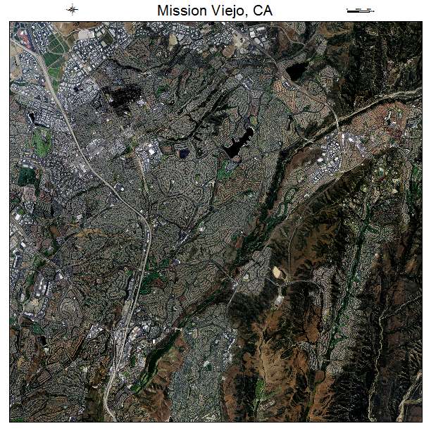 Mission Viejo, CA air photo map