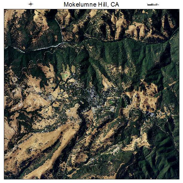 Mokelumne Hill, CA air photo map