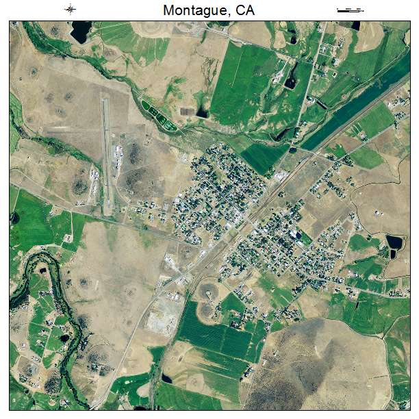Montague, CA air photo map