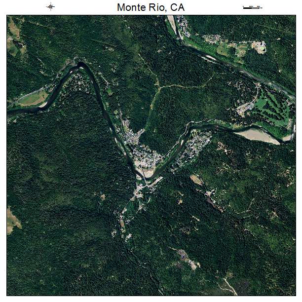 Monte Rio, CA air photo map