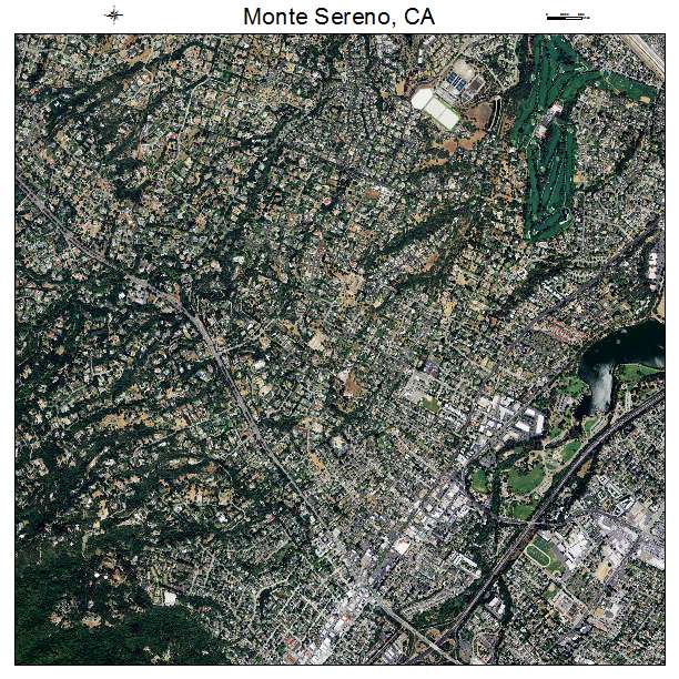 Monte Sereno, CA air photo map