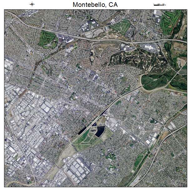 Montebello, CA air photo map