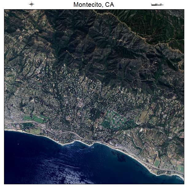 Montecito, CA air photo map