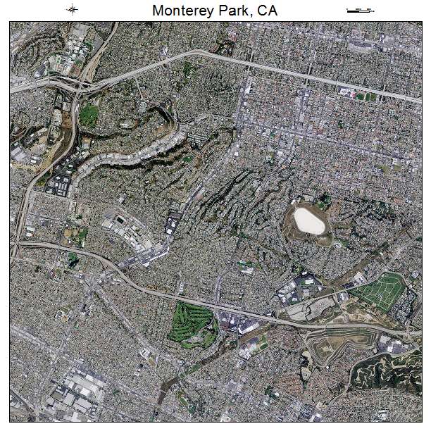 Monterey Park, CA air photo map