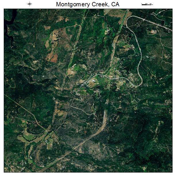 Montgomery Creek, CA air photo map