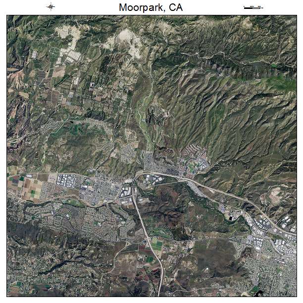 Moorpark, CA air photo map