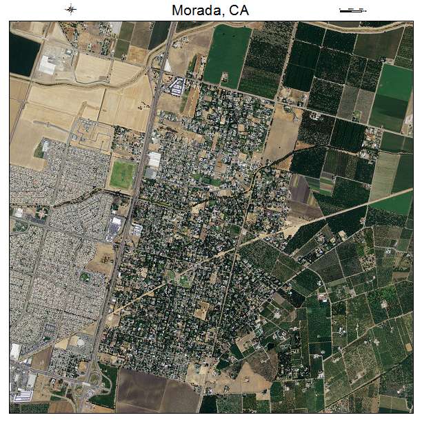 Morada, CA air photo map