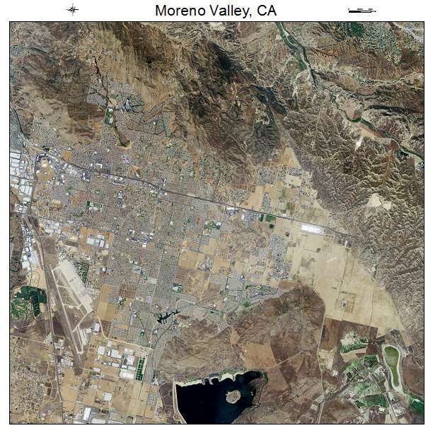 Moreno Valley, CA air photo map