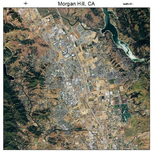 Morgan Hill, CA air photo map