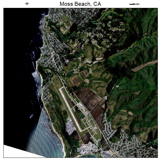 Moss Beach, CA air photo map