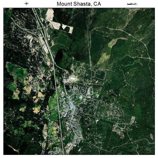 Mount Shasta, CA air photo map