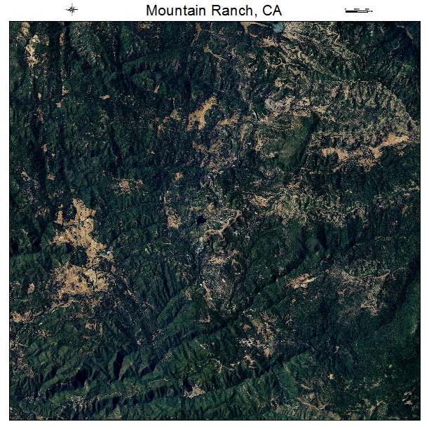 Mountain Ranch, CA air photo map