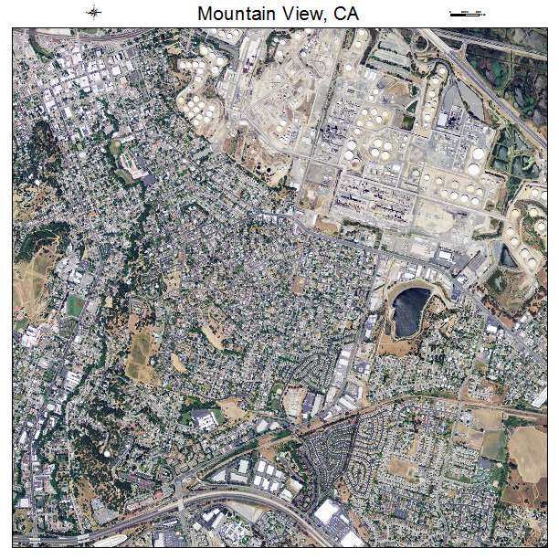 Mountain View, CA air photo map