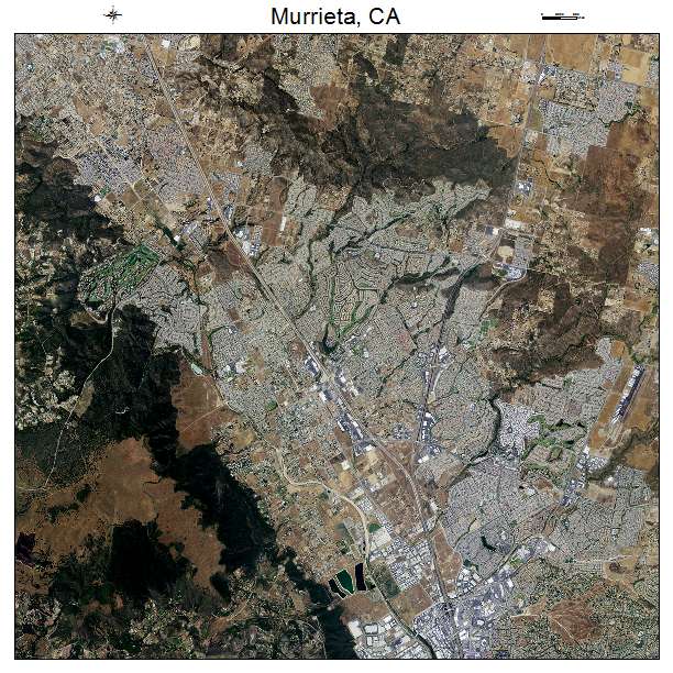 Murrieta, CA air photo map