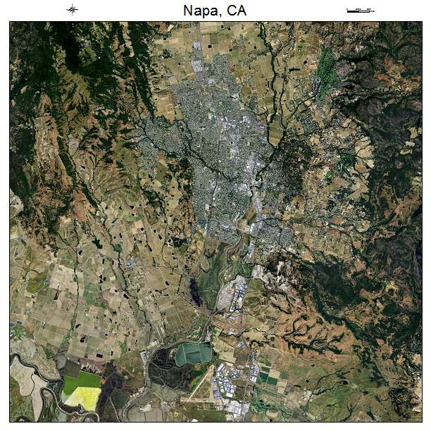 Napa, CA air photo map