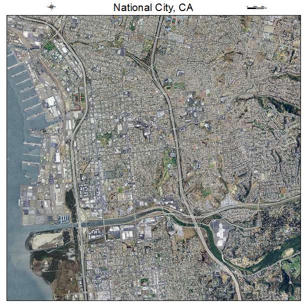 National City, CA air photo map