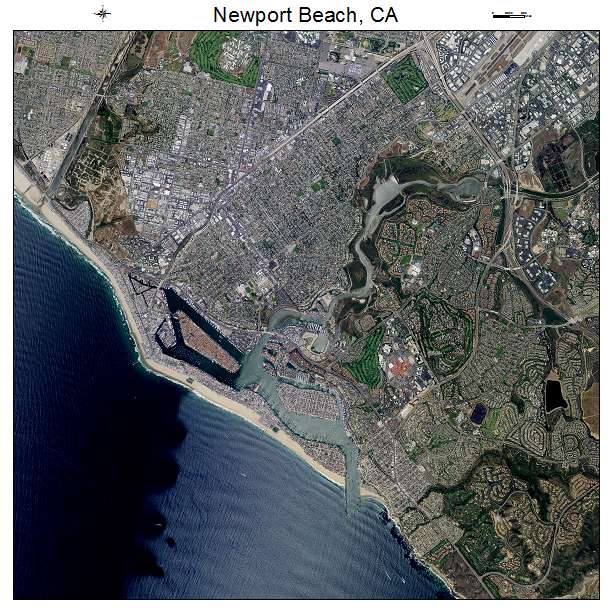Newport Beach, CA air photo map