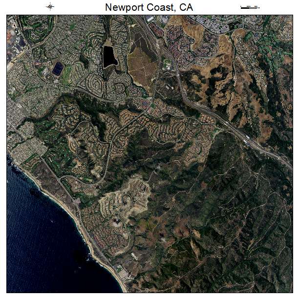 Newport Coast, CA air photo map