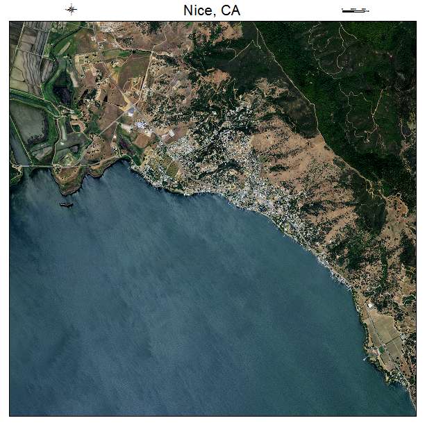 Nice, CA air photo map