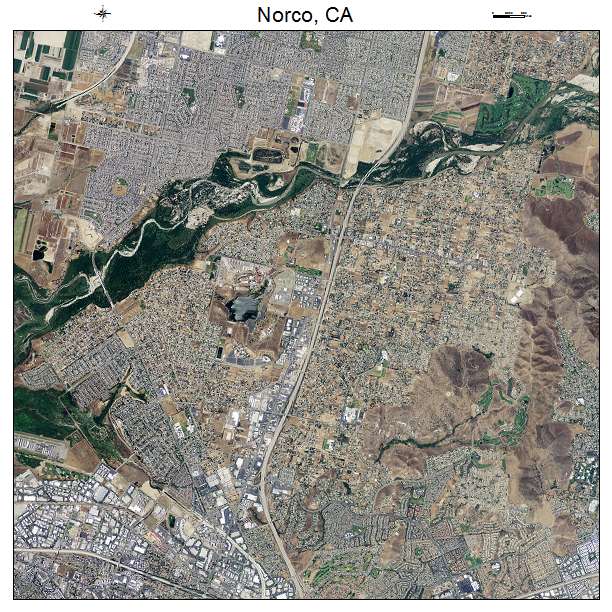 Norco, CA air photo map