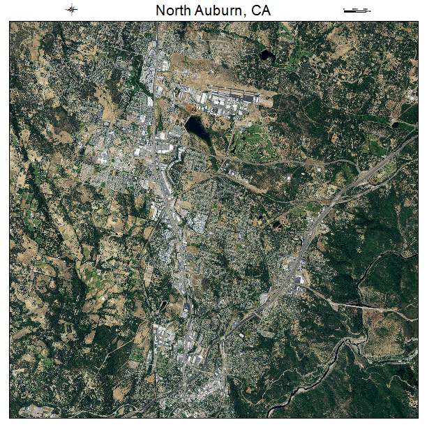 North Auburn, CA air photo map
