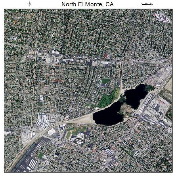 North El Monte, CA air photo map